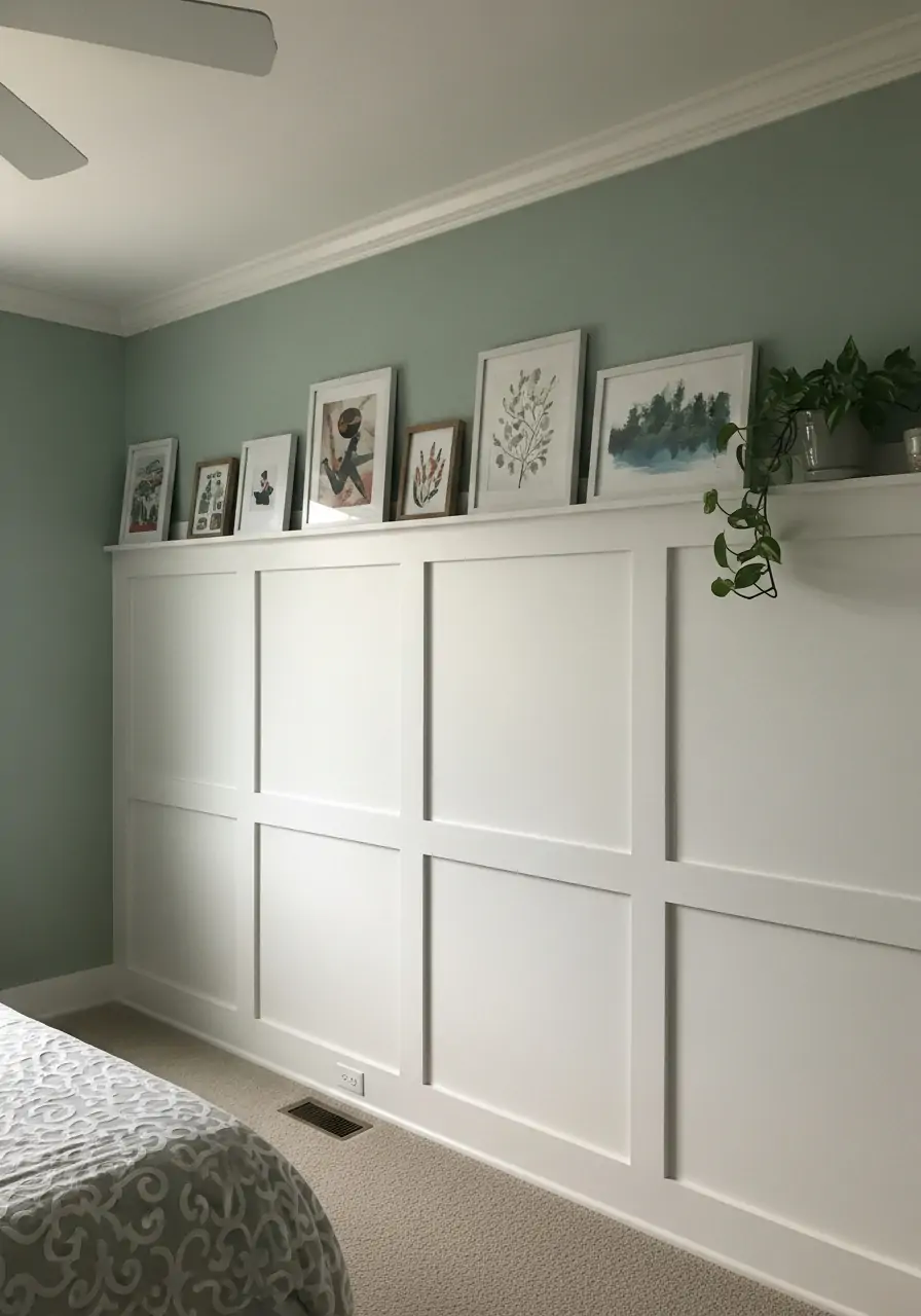 Wainscoting With Ledges - 50 Bedroom Wainscoting Ideas