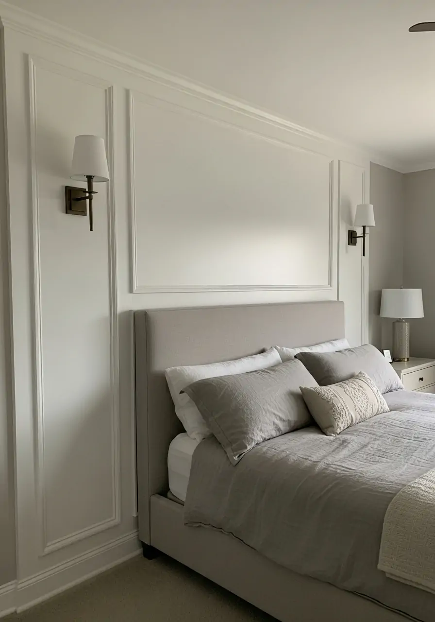 Full-Height Picture Frames - 50 Bedroom Wainscoting Ideas