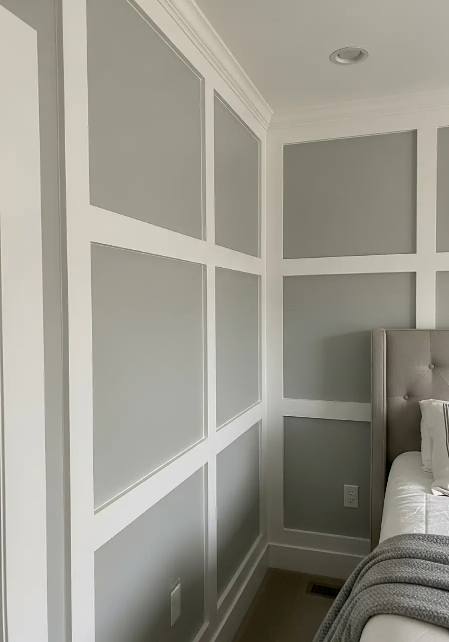 Square Grid Layout - 50 Bedroom Wainscoting Ideas