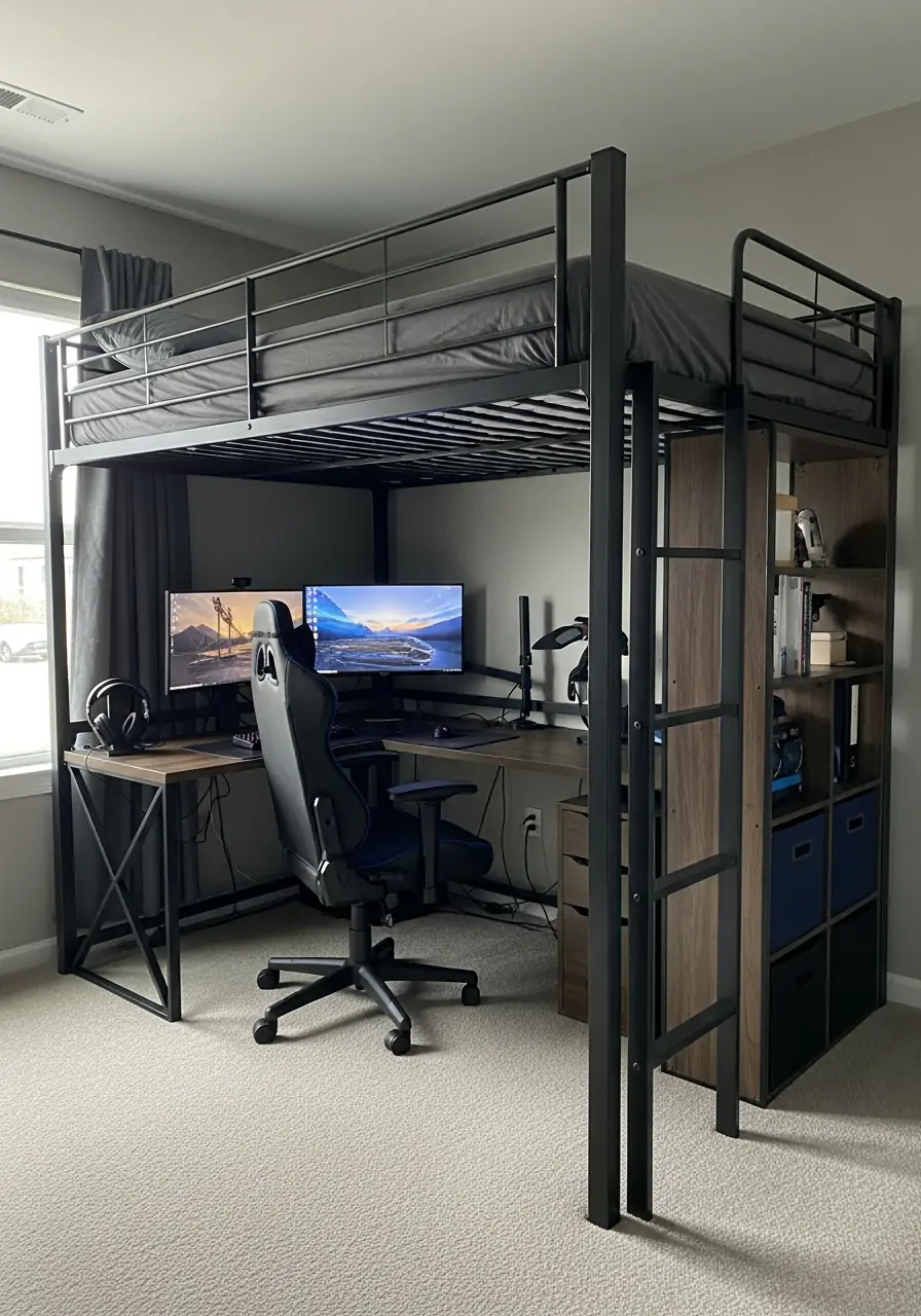 Loft Bed For Space - 50 Boys Room Ideas for Teenagers