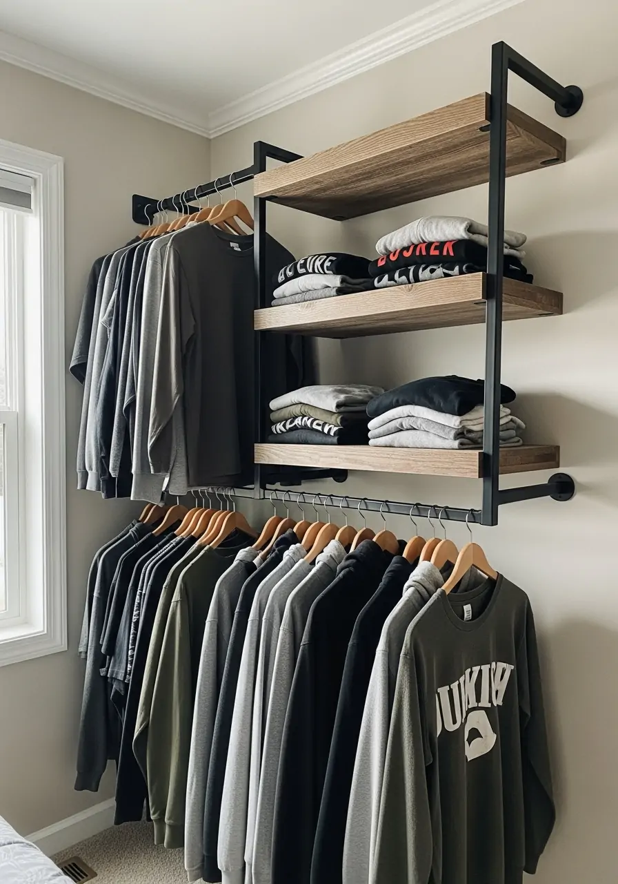Open Wardrobe Concept - 50 Boys Room Ideas for Teenagers