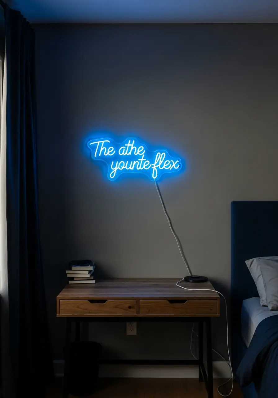 Neon Quote Sign - 50 Boys Room Ideas for Teenagers