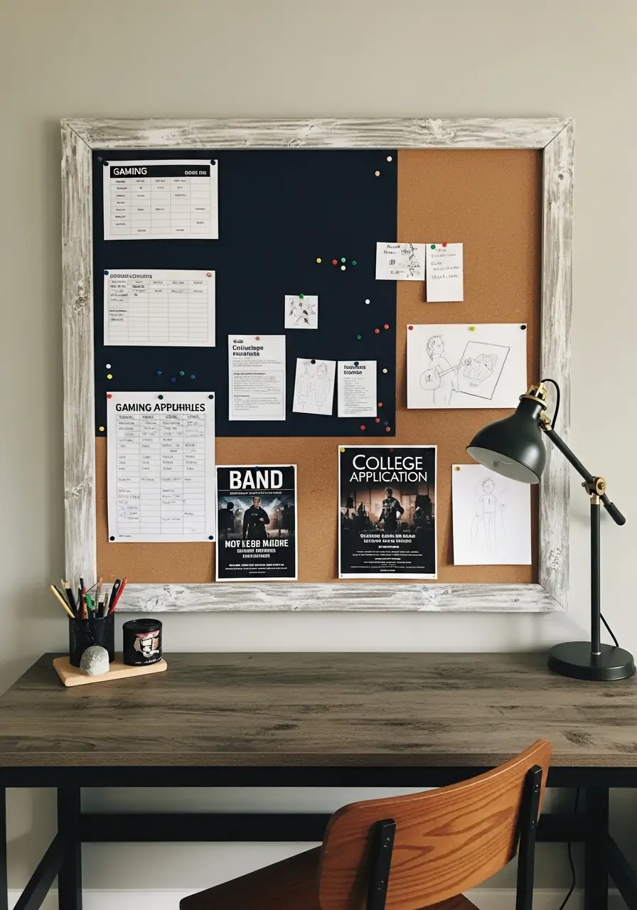 Pinboard or Magnet Board - 50 Boys Room Ideas for Teenagers