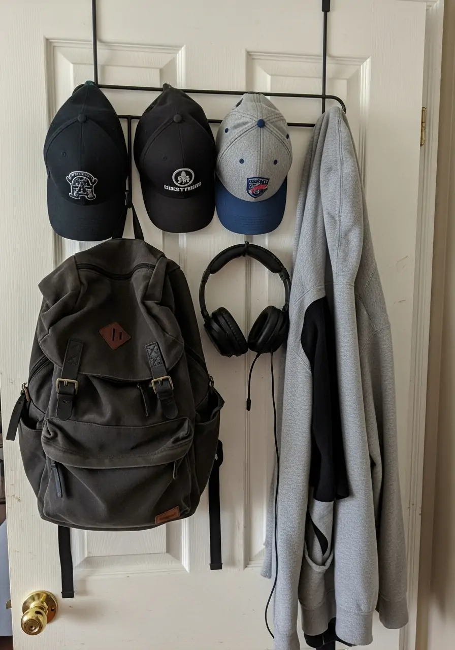 Over-the-Door Storage - 50 Boys Room Ideas for Teenagers