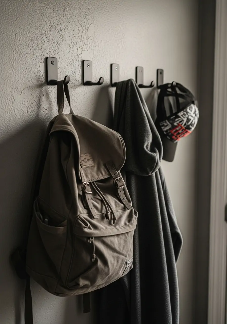 Wall Hooks For Gear - 50 Boys Room Ideas for Teenagers