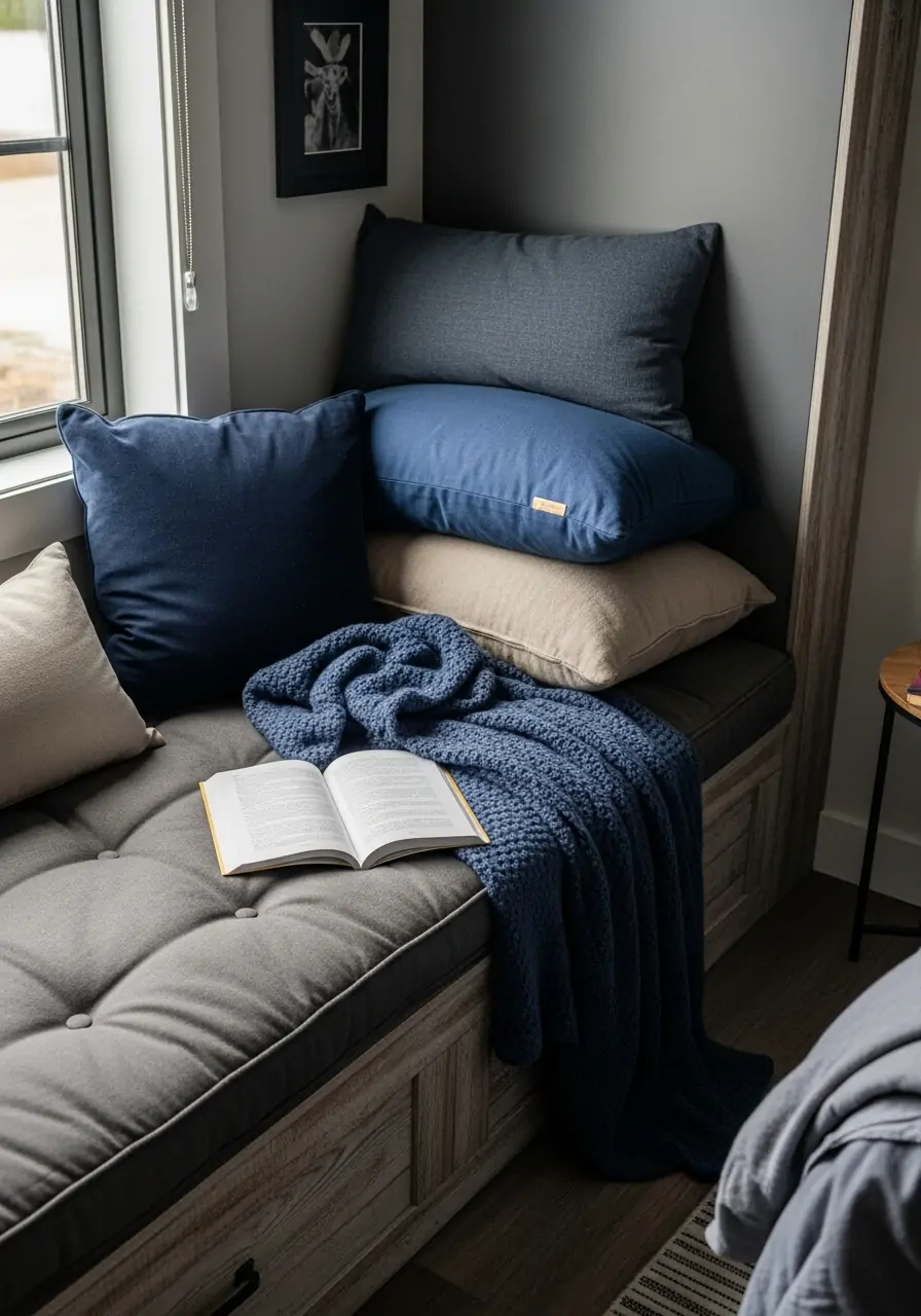 Window Seat Nook - 50 Boys Room Ideas for Teenagers