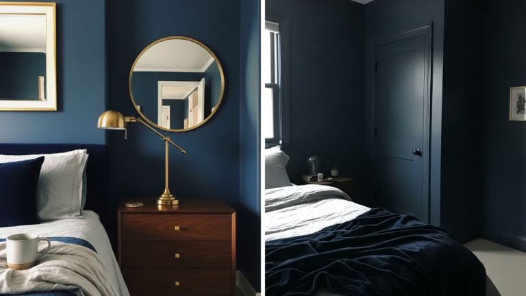50 Dark blue bedroom ideas