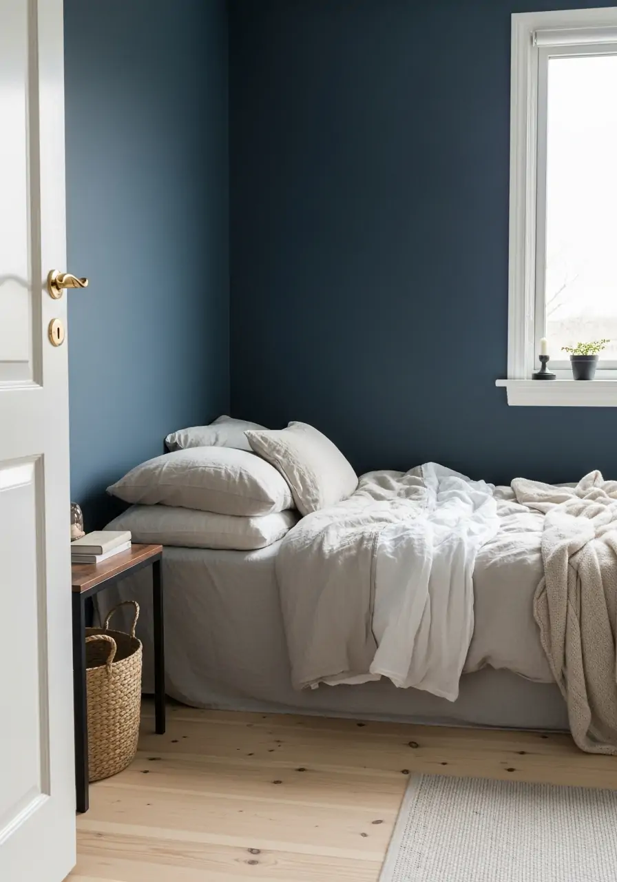 Dark Blue Scandinavian Style - 50 Dark blue bedroom ideas