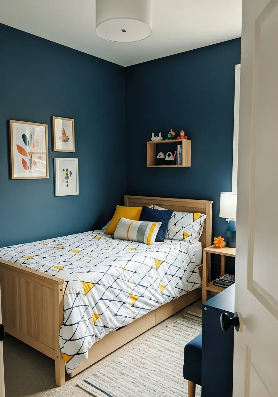 Dark Blue Kids Bedroom - 50 Dark blue bedroom ideas
