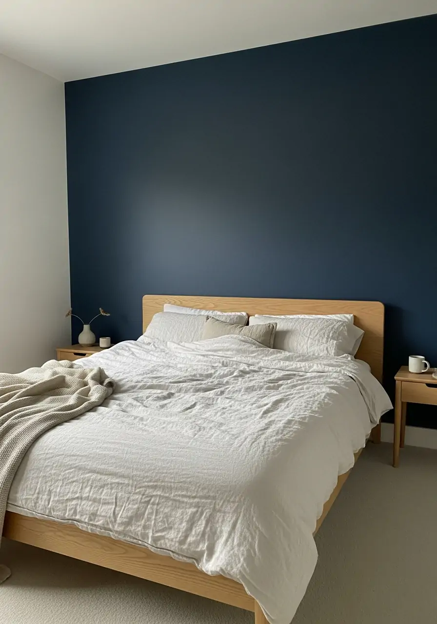 Dark Blue Japandi Style - 50 Dark blue bedroom ideas