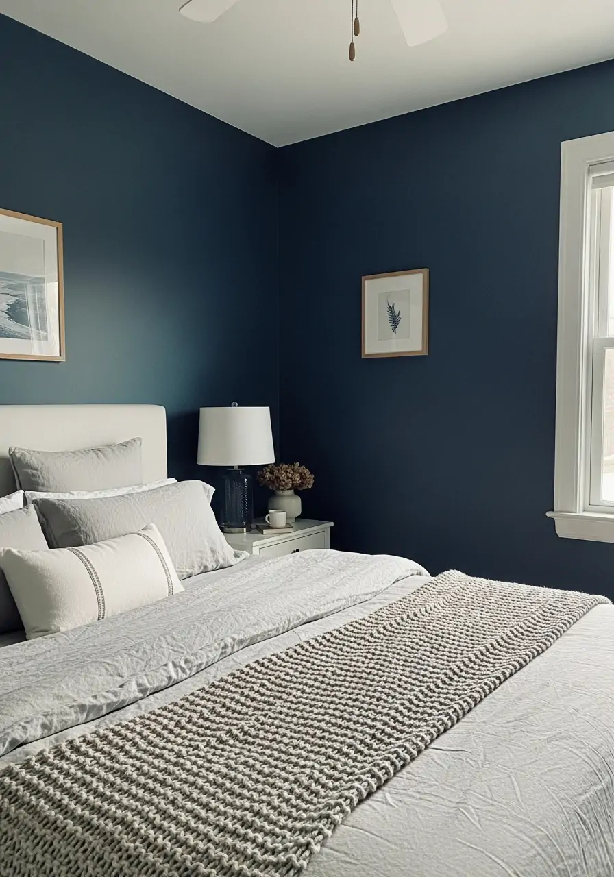 Dark Blue Coastal Mood - 50 Dark blue bedroom ideas
