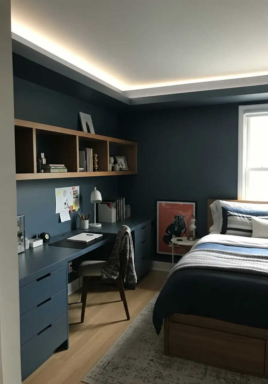 Dark Blue Teen Bedroom - 50 Dark blue bedroom ideas