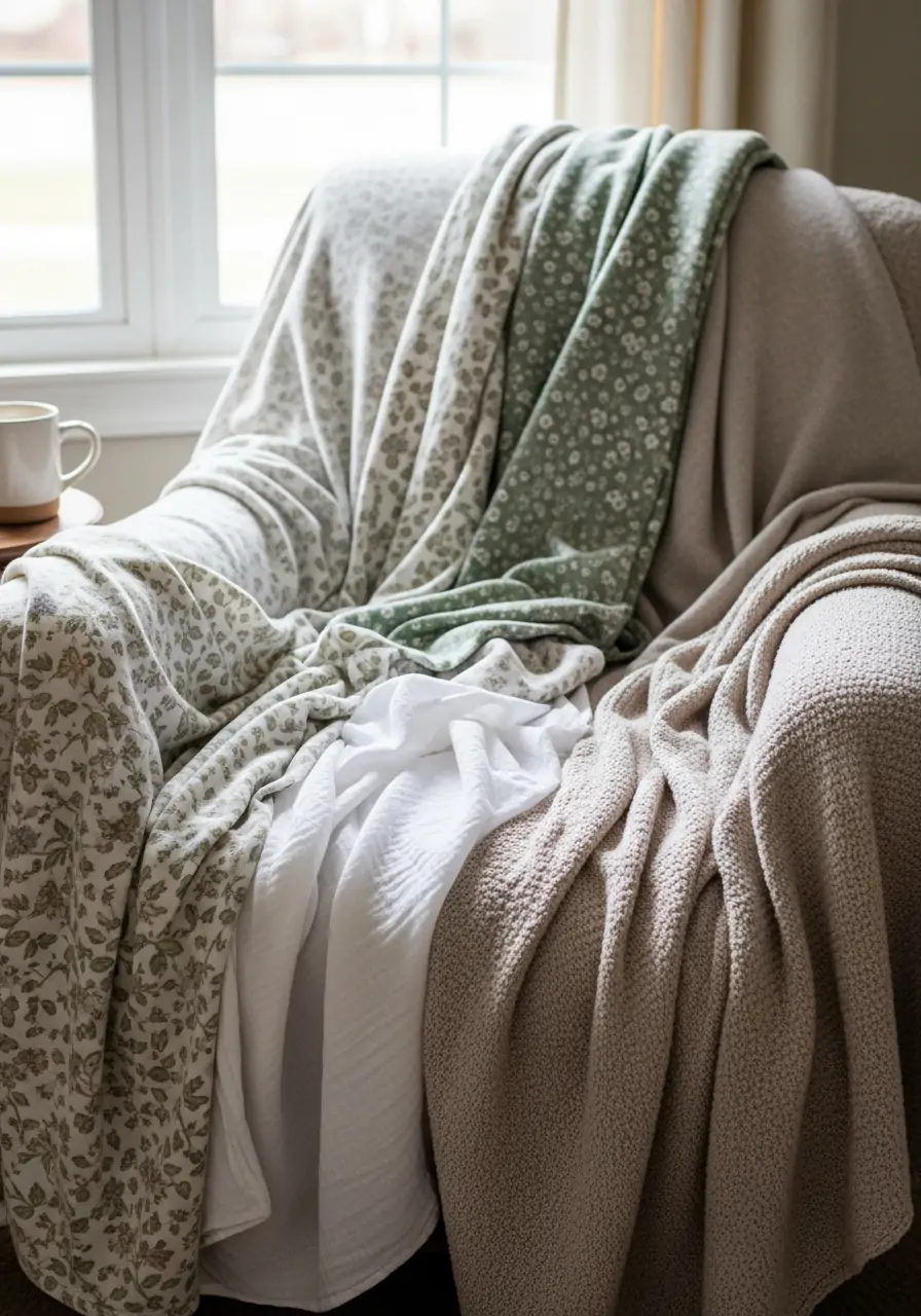 Spring Throw Blankets - 50 Farmhouse Spring Decor Ideas