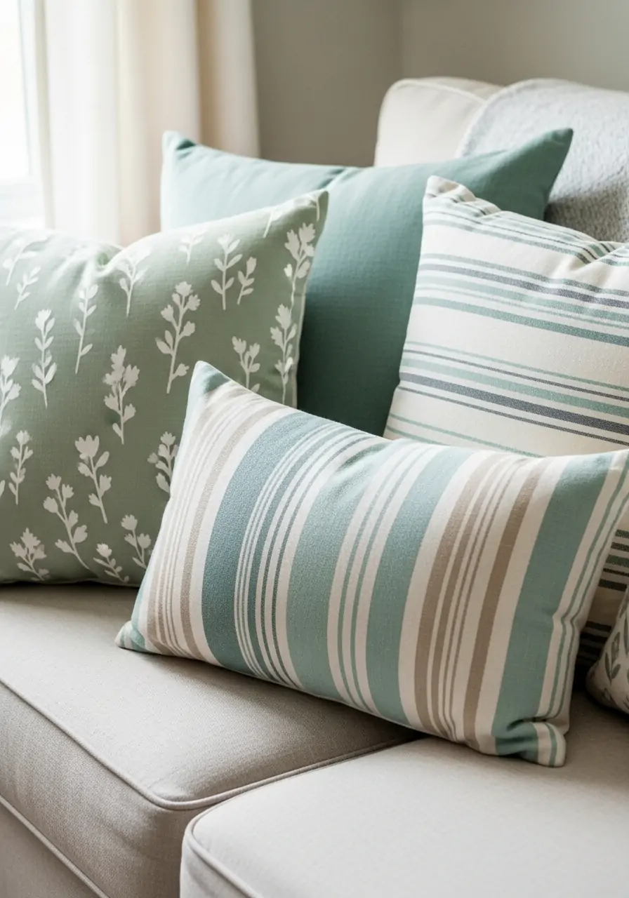 Seasonal Accent Pillows - 50 Farmhouse Spring Decor Ideas