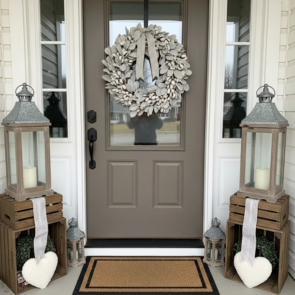 Cozy Porch Welcome - 50 Farmhouse Valentine Decor Ideas for a Cozy, Beautiful Home