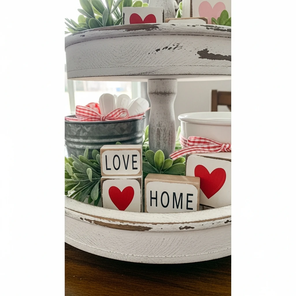 Tiny Tray Signs - 50 Farmhouse Valentine Decor Ideas for a Cozy, Beautiful Home