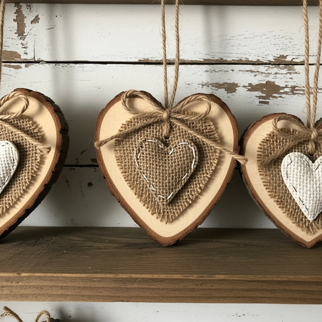 DIY Heart Ornaments - 50 Farmhouse Valentine Decor Ideas for a Cozy, Beautiful Home