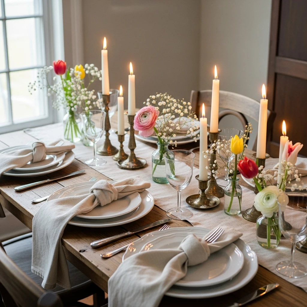 French Bistro Galentine - 50 Beautiful Galentines Tablescape Ideas for a Budget-Friendly Girls’ Night