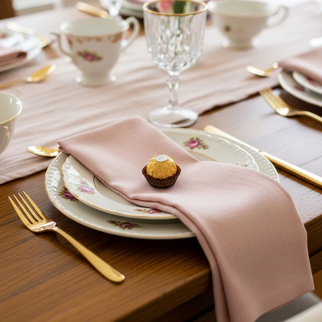 Sweet Treat Place Settings - 50 Beautiful Galentines Tablescape Ideas for a Budget-Friendly Girls’ Night