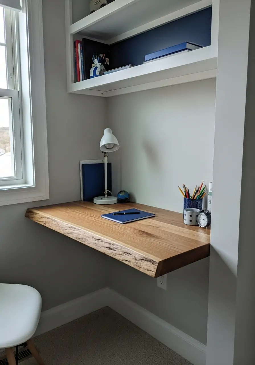 Built-In Desk Nook - 50 Small boys bedroom ideas