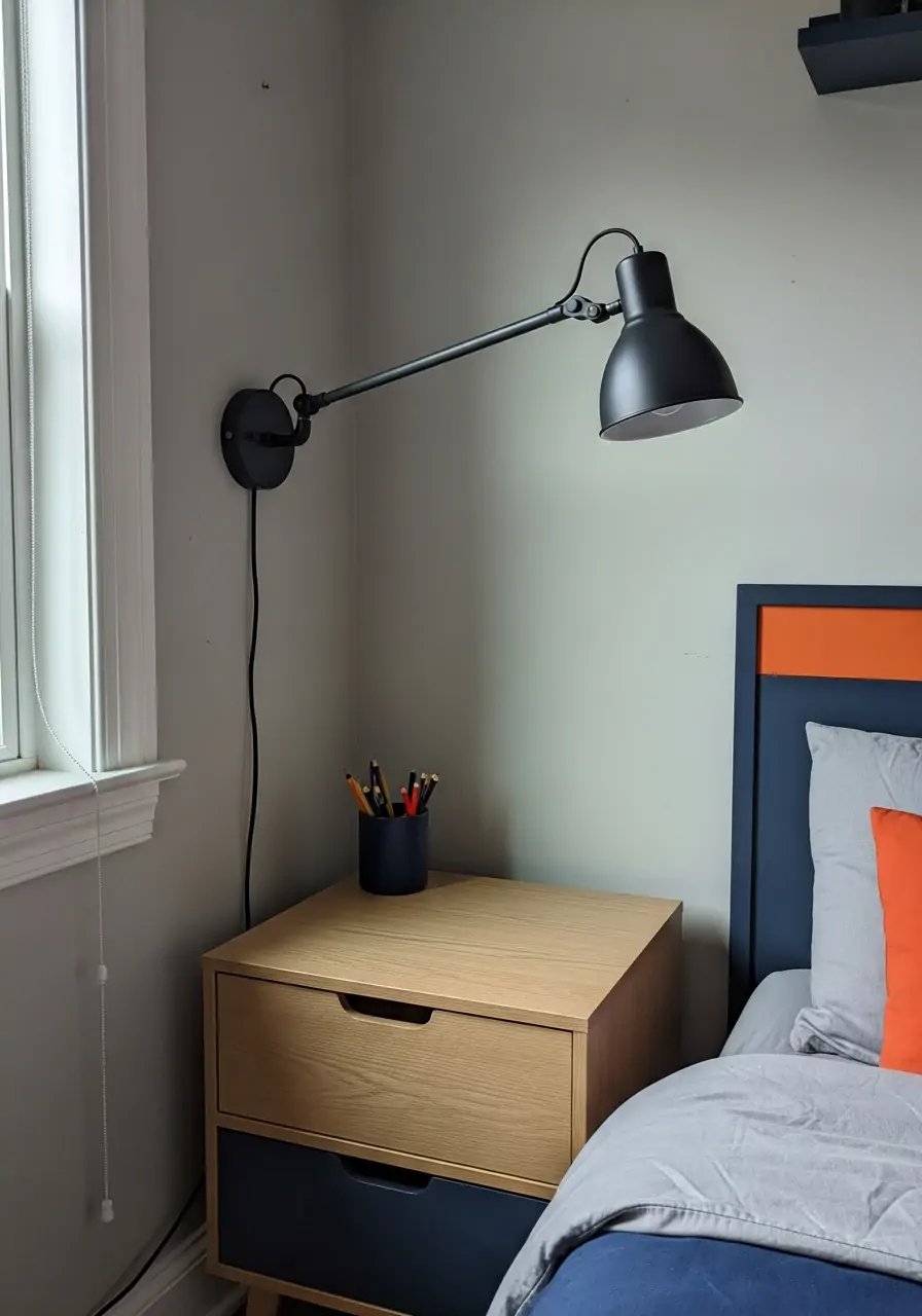 Wall-Mounted Reading Lights - 50 Small boys bedroom ideas