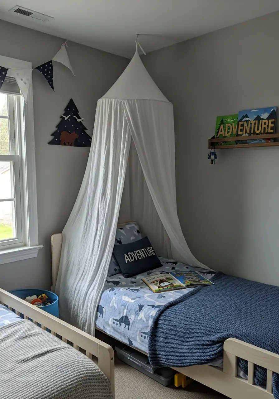 Simple Bed Canopy - 50 Small boys bedroom ideas