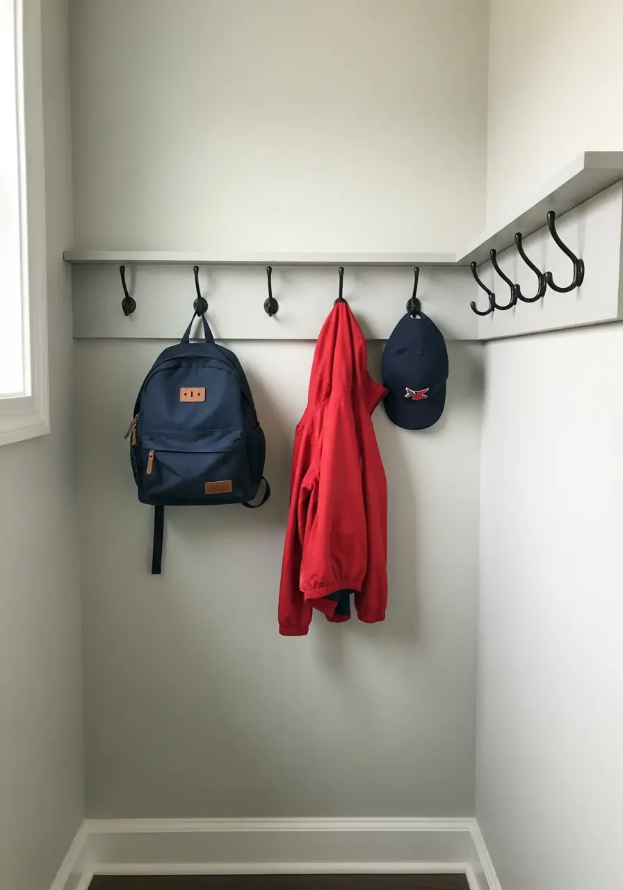 Hooks Instead of Closets - 50 Small boys bedroom ideas