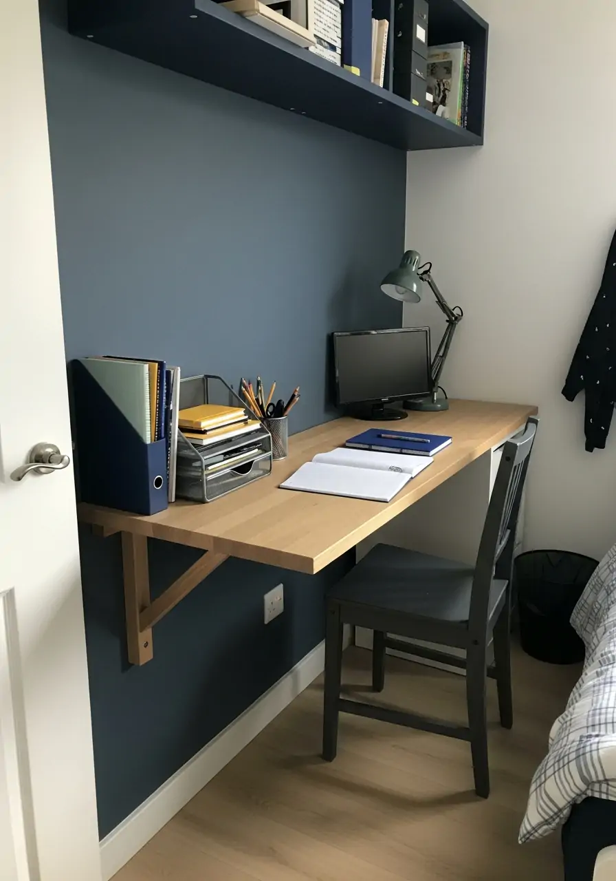 Narrow Desk Against Wall - 50 Small boys bedroom ideas
