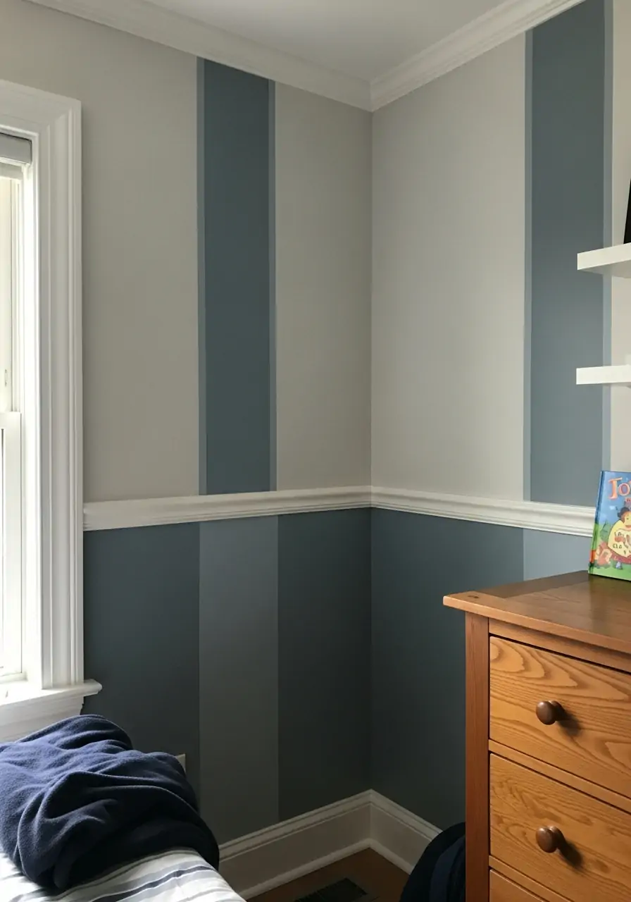 Simple Stripe Paint Design - 50 Small boys bedroom ideas
