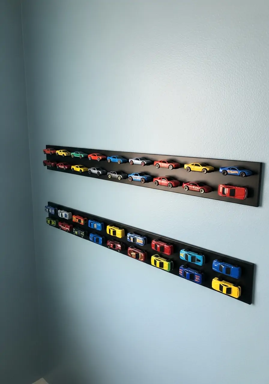 Magnetic Wall Strip - 50 Small boys bedroom ideas