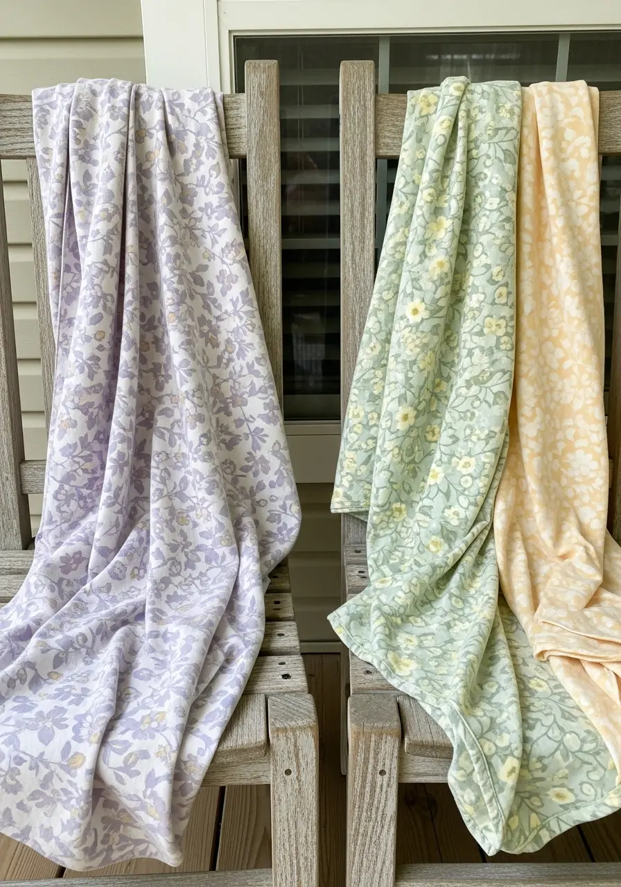 Seasonal Throw Blankets - 50 Spring Front Porch Decor Ideas