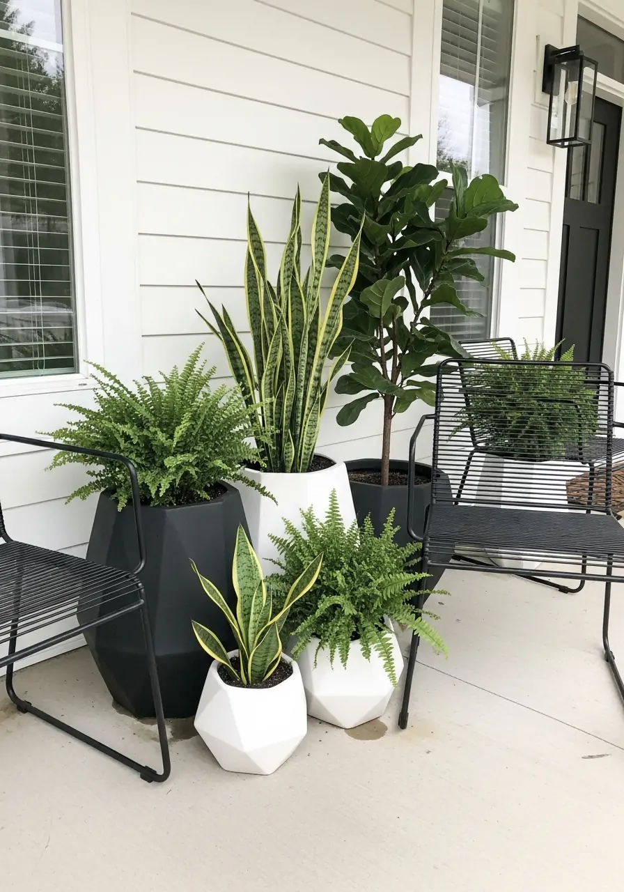 Minimalist Greenery Porch - 50 Spring Front Porch Decor Ideas