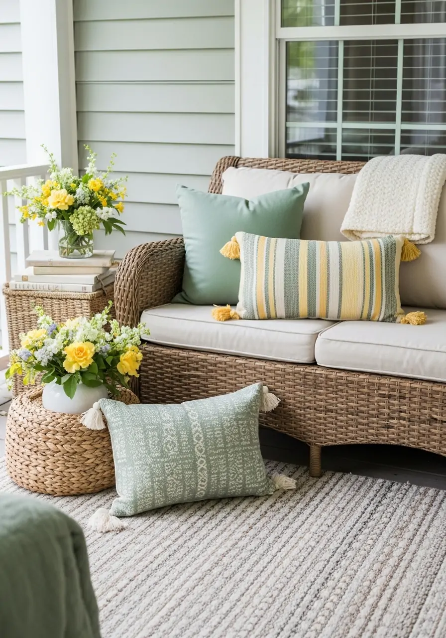 Spring Color Theme Styling - 50 Spring Front Porch Decor Ideas