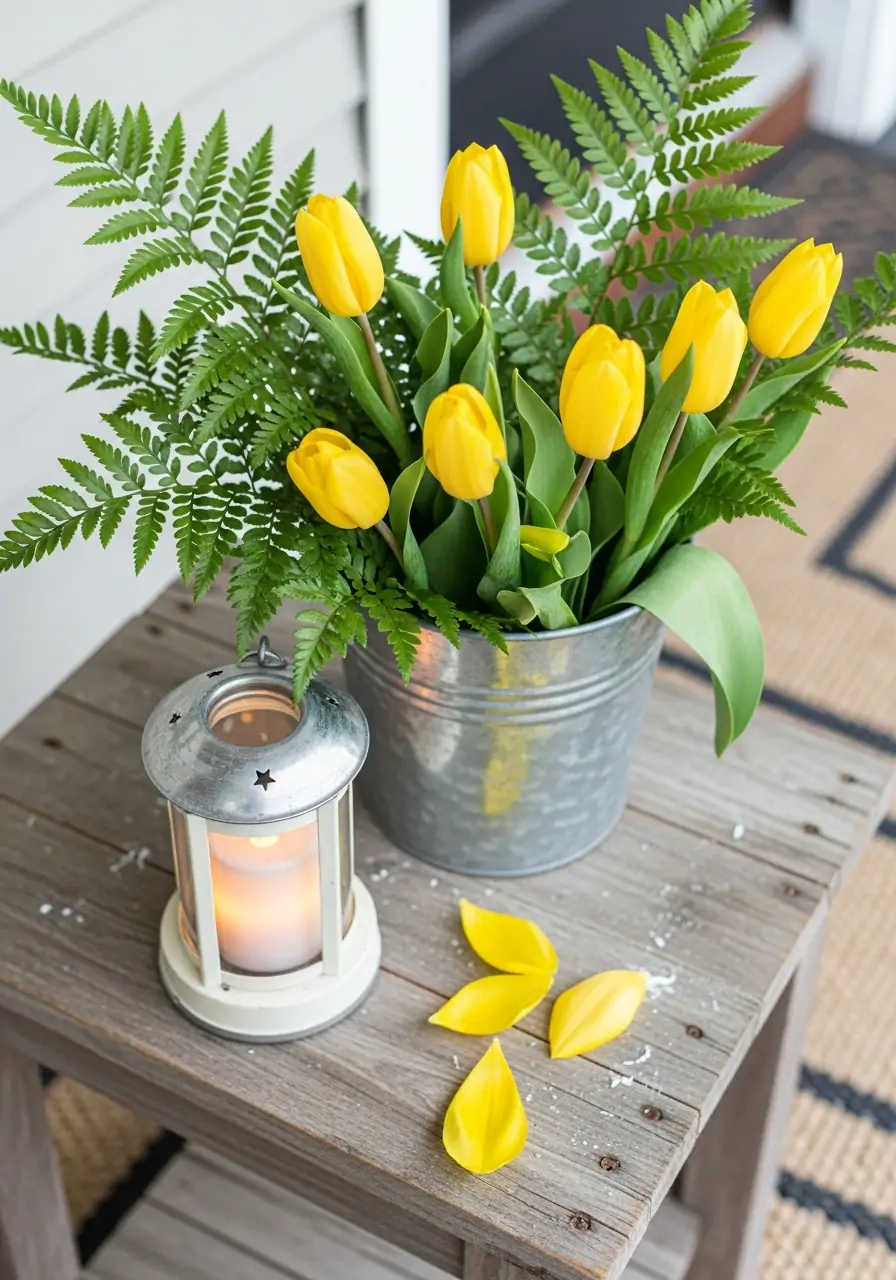 Porch Table Centerpiece - 50 Spring Front Porch Decor Ideas