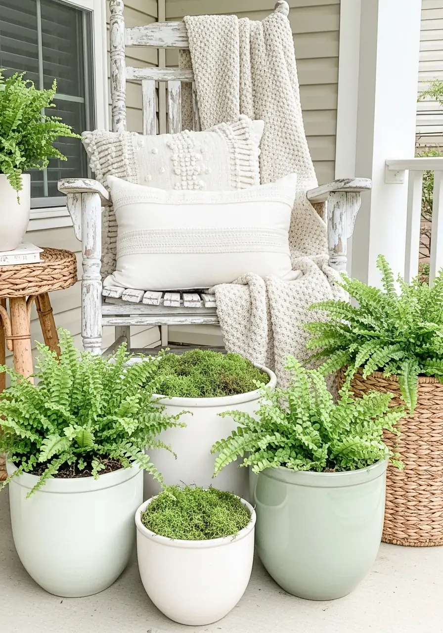 Soft Neutral Color Palette - 50 Spring Front Porch Decor Ideas