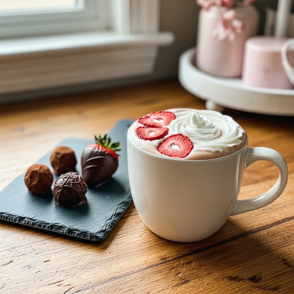 Strawberry Mocha Vibe - 50 Simple, Budget-Friendly Valentine Coffee Bar Ideas for a Cozy Home