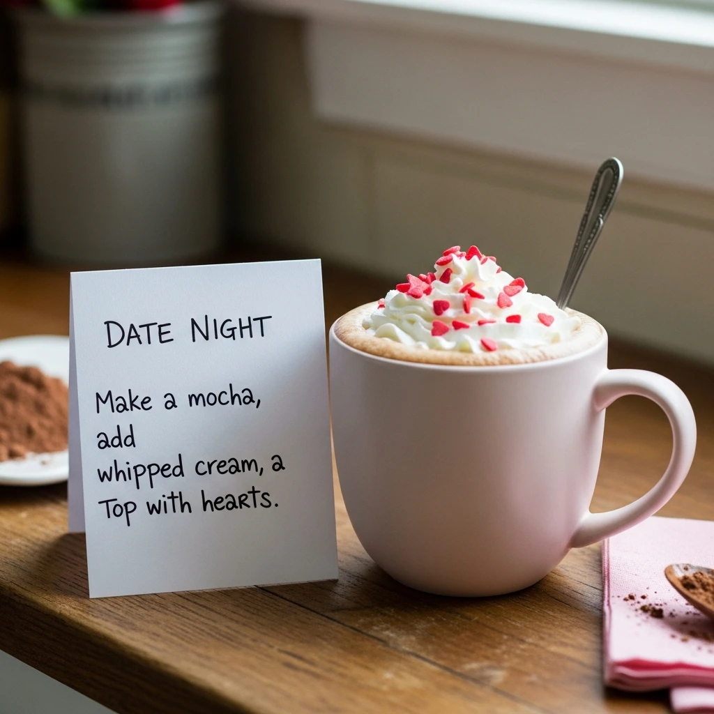 Mini “Date Night” Drink Card - 50 Simple, Budget-Friendly Valentine Coffee Bar Ideas for a Cozy Home