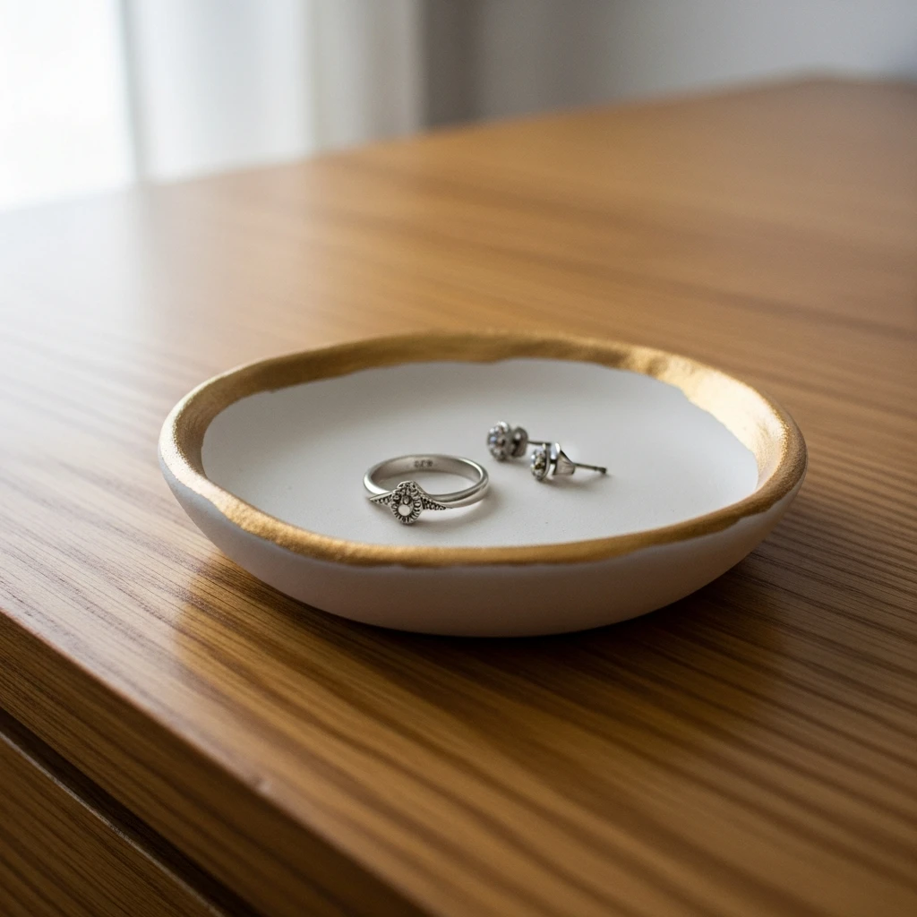 DIY Clay Trinket Dish - 50 Beautiful Valentine Crafts for Adults: Budget DIY Ideas