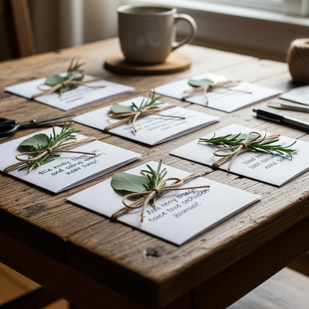 Rosemary Sprig Cards - 50 Beautiful Valentine Crafts for Adults: Budget DIY Ideas