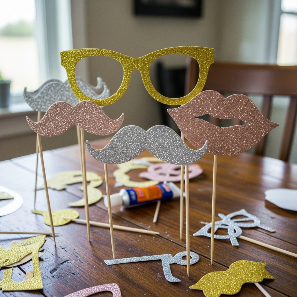 Photo Booth Props (Elegant) - 50 Beautiful Valentine Crafts for Adults: Budget DIY Ideas