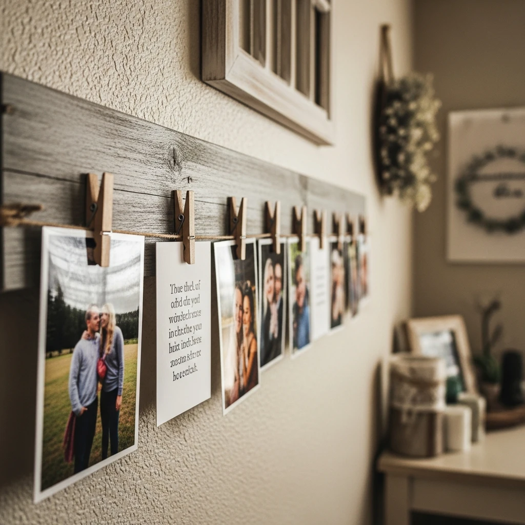 DIY Photo Display - 50 Beautiful Valentine Crafts for Adults: Budget DIY Ideas
