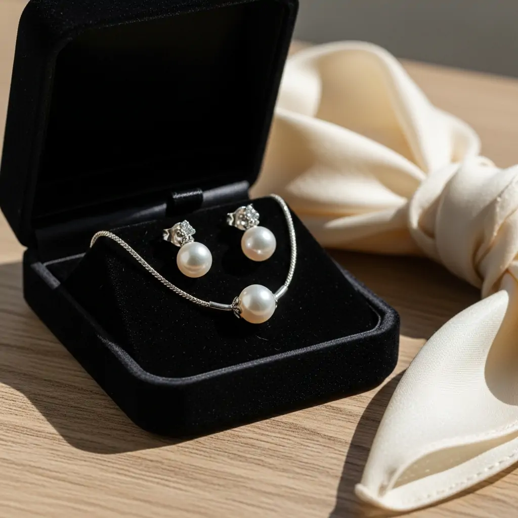 Pearl Jewelry Set - 50 Valentine’s Day Gifts for Girlfriend