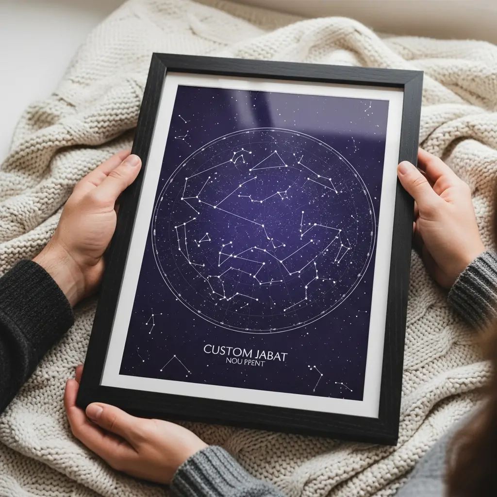 Custom Star Map Print - 50 Valentine’s Day Gifts for Girlfriend