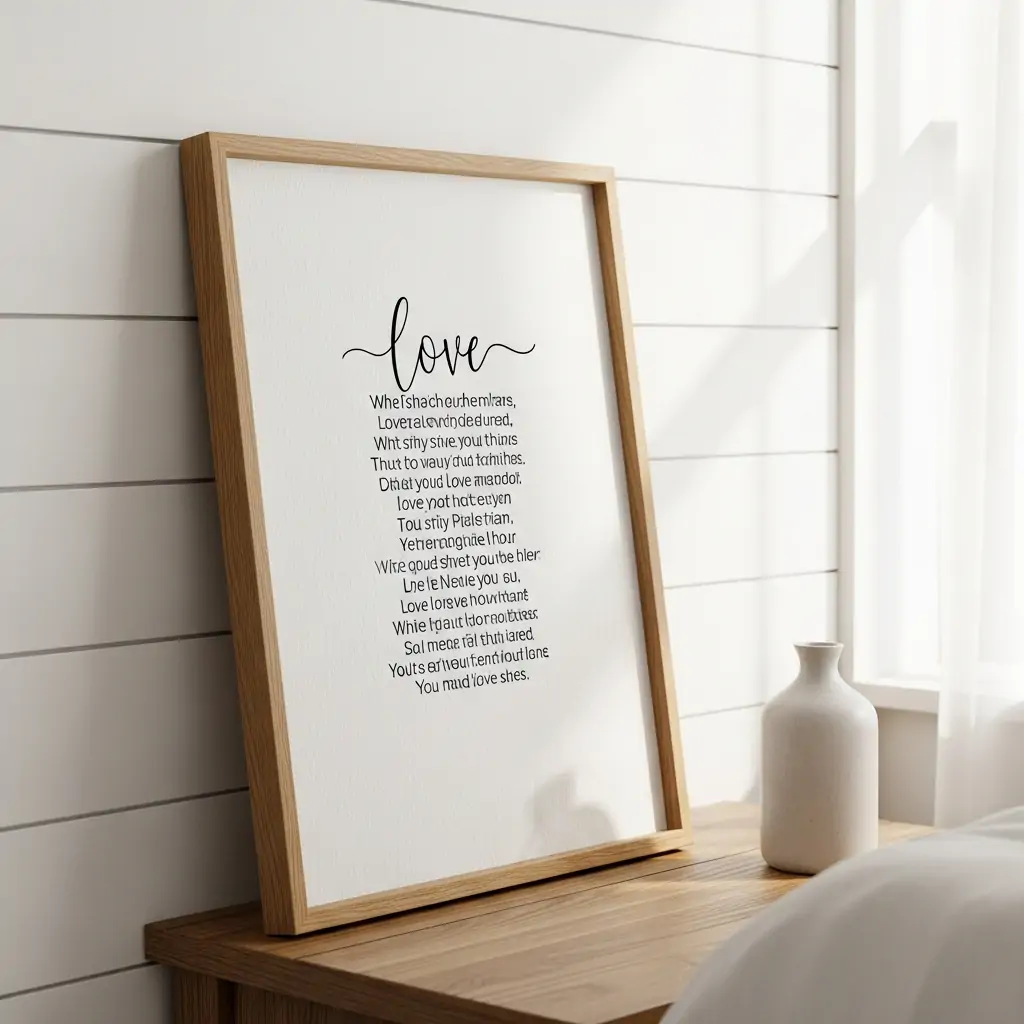 Love Poem Wall Art - 50 Valentine’s Day Gifts for Girlfriend