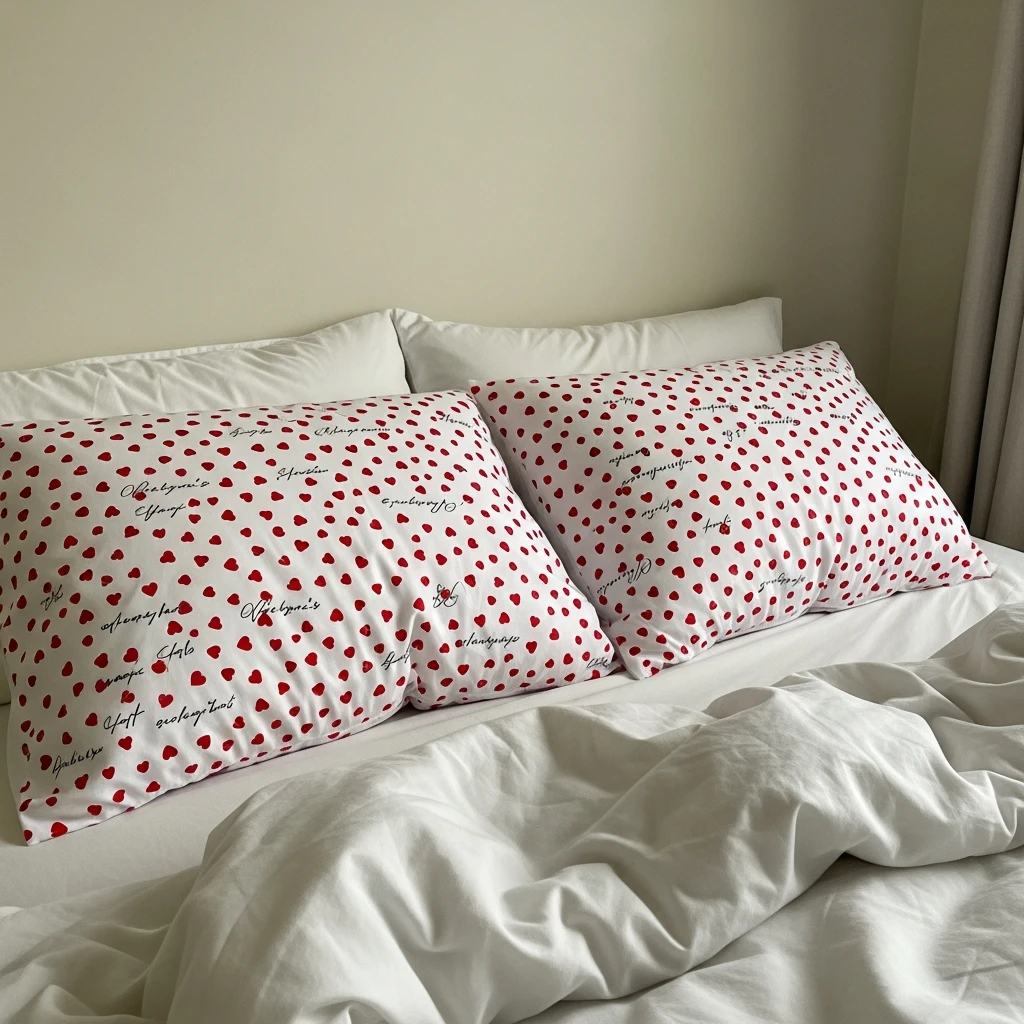 Quick Pillowcase Swap - 50 Budget-Friendly & Beautiful Valentines Day Decorations for a Cozy Home