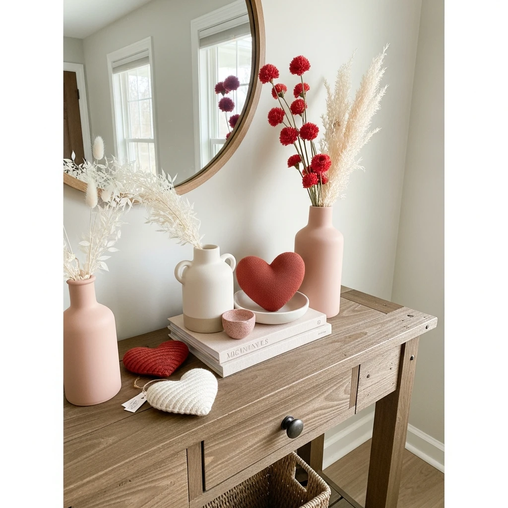 Muted Color Palette - 50 Budget-Friendly & Beautiful Valentines Day Decorations for a Cozy Home