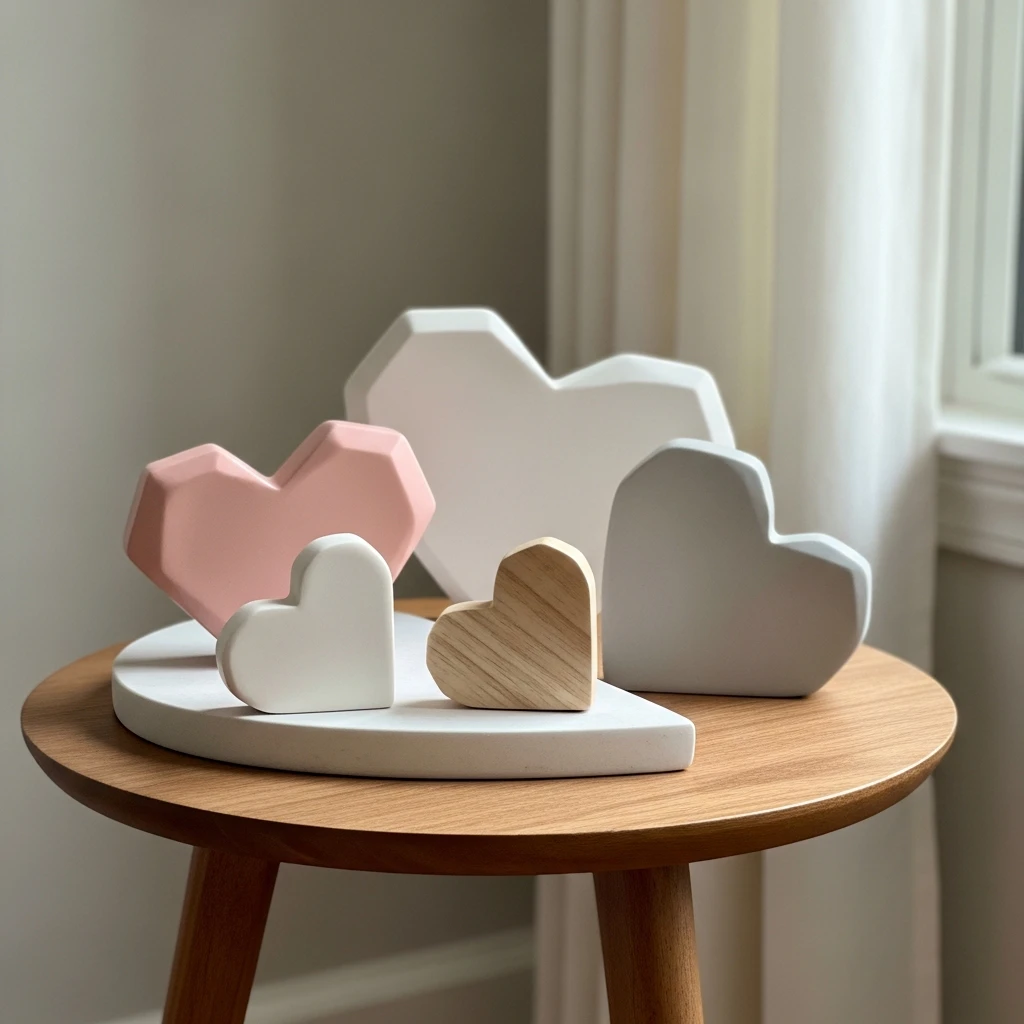 Clean Modern Shapes - 50 Budget-Friendly & Beautiful Valentines Day Decorations for a Cozy Home