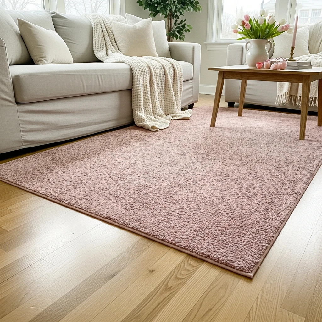Warm Blush Accent Rug - 50 Budget-Friendly & Beautiful Valentines Day Decorations for a Cozy Home