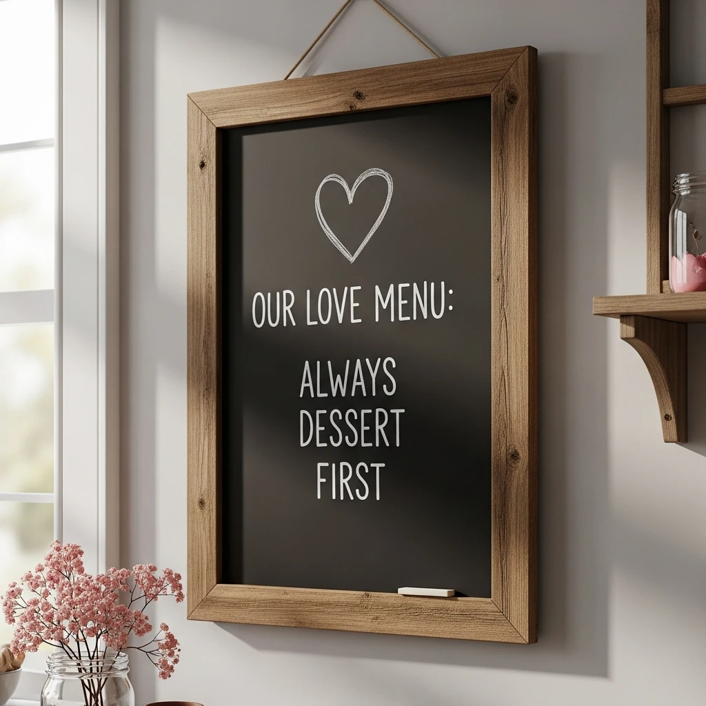 Quick Chalkboard Sketch - 50 Simple & Cozy Valentines Day Wall Decor Ideas for a Beautiful Home