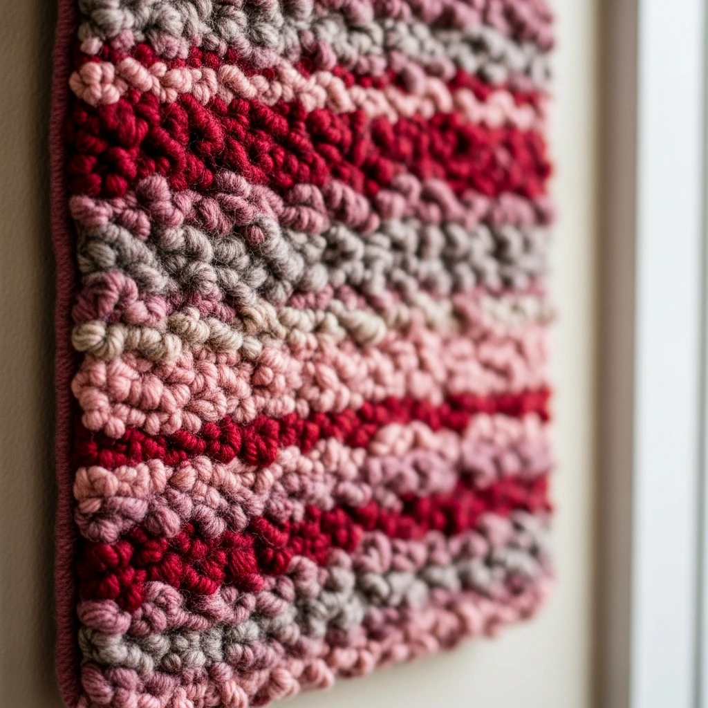 Warm Textile Wall Art - 50 Simple & Cozy Valentines Day Wall Decor Ideas for a Beautiful Home